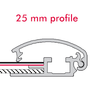 Snapp-Ram, vägg, 25 mm profil
