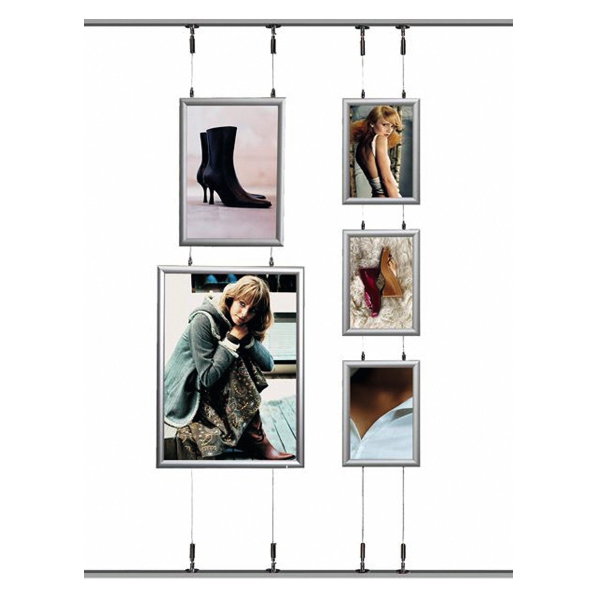 Snapp-Ram, vägg, 25 mm profil - Dubbelsidig