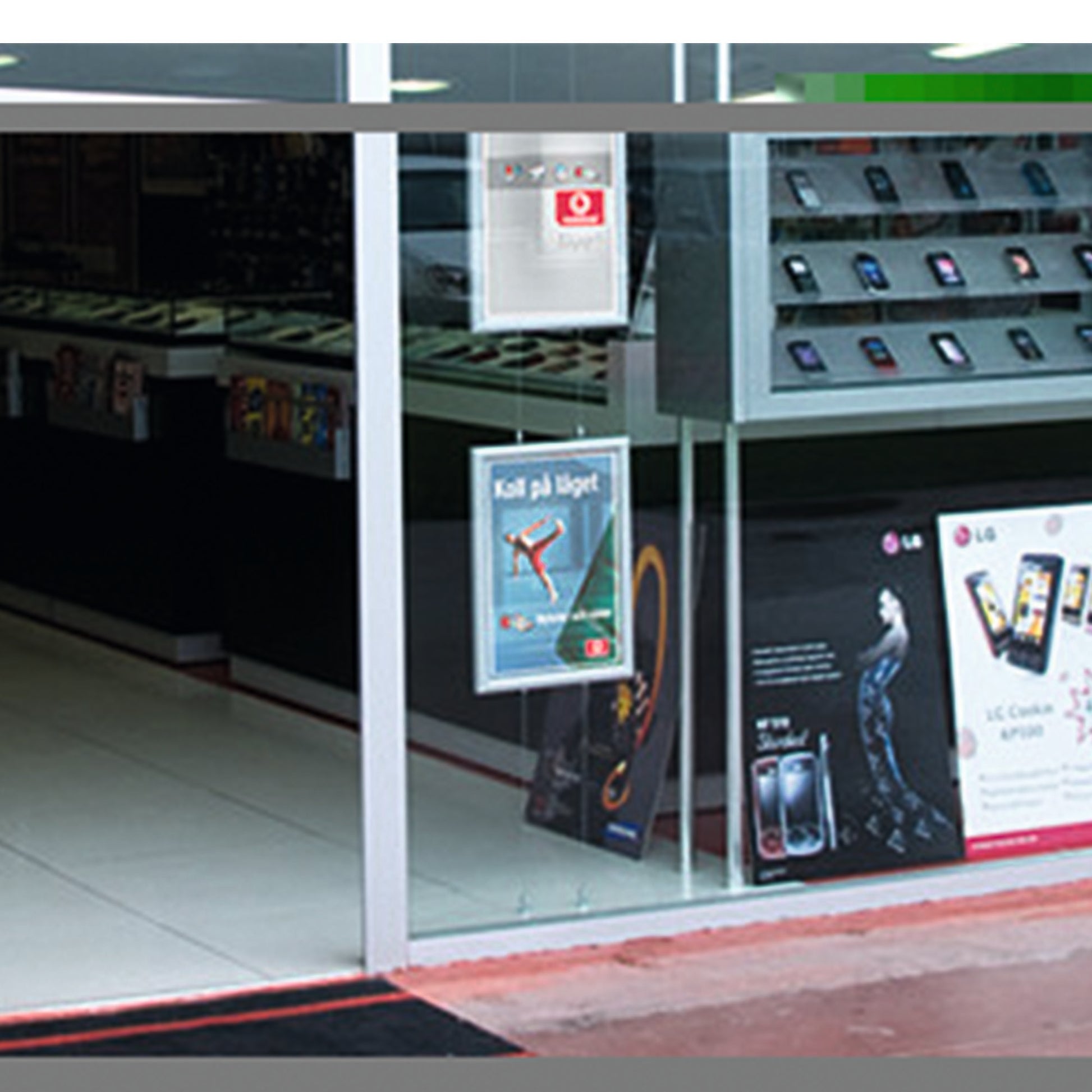 Snapp-Ram, vägg, 25 mm profil - Dubbelsidig