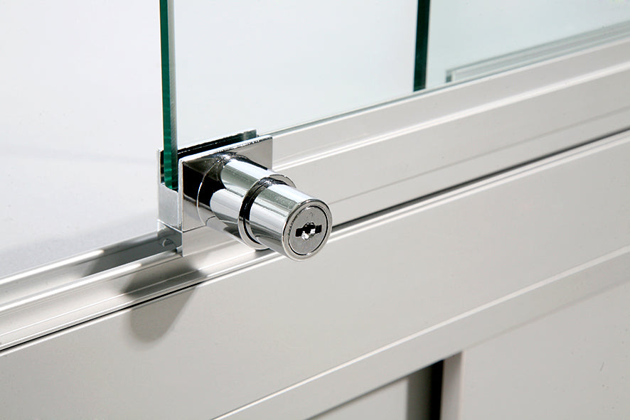 Glasmonter - Dubbeldisk m förvaring  LED