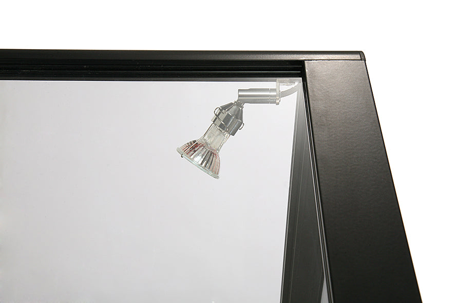 Glasmonter - Dubbeldisk m förvaring  LED