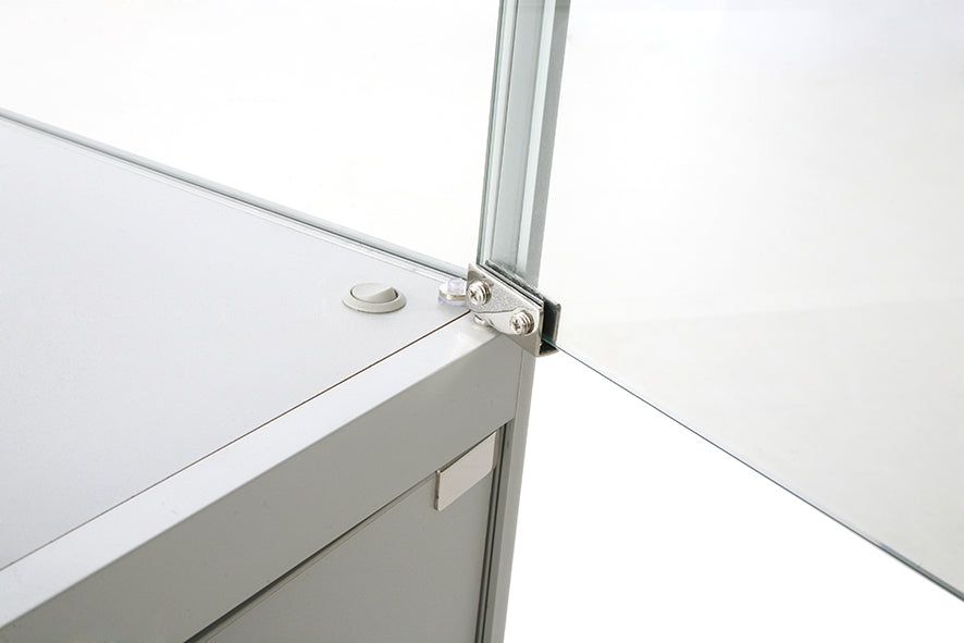 Glasmonter - Dubbeldisk m förvaring  LED