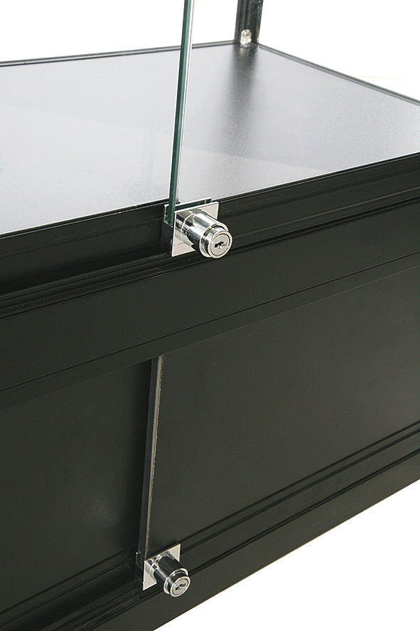 Glasmonter - Dubbeldisk m förvaring  LED