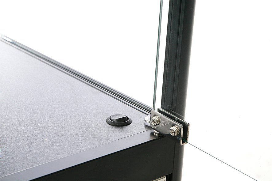 Glasmonter - Dubbeldisk m förvaring  LED