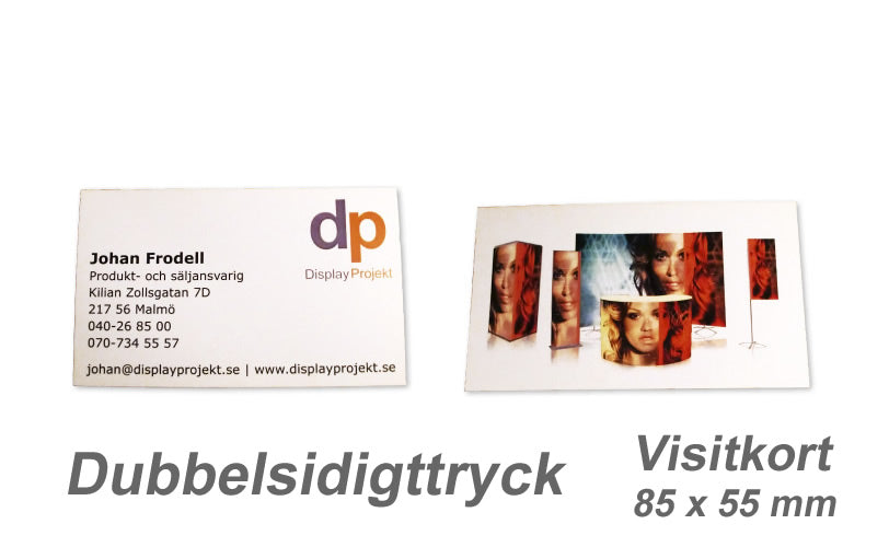 Visitkort 85 x 55 mm - dubbelsidigt