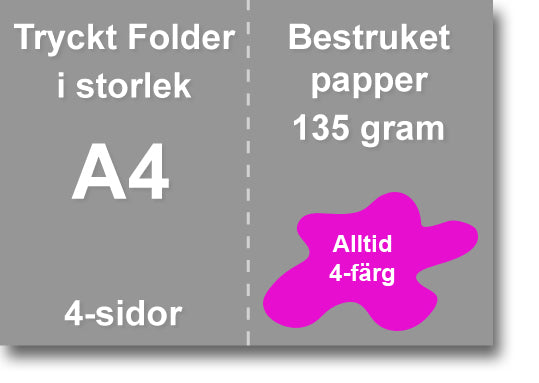 Folder 4-sidor A4 - 135 gram papper
