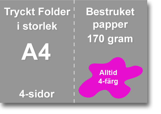 Folder 4-sidor A4 - 170gram papper
