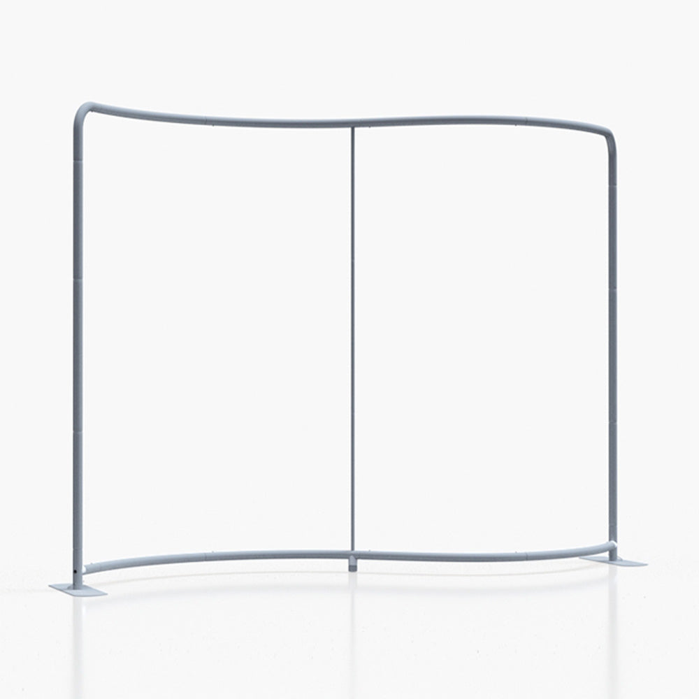 Serpentine mässvägg med stretchtyg