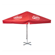 Fyrkantigt parasoll med tryck