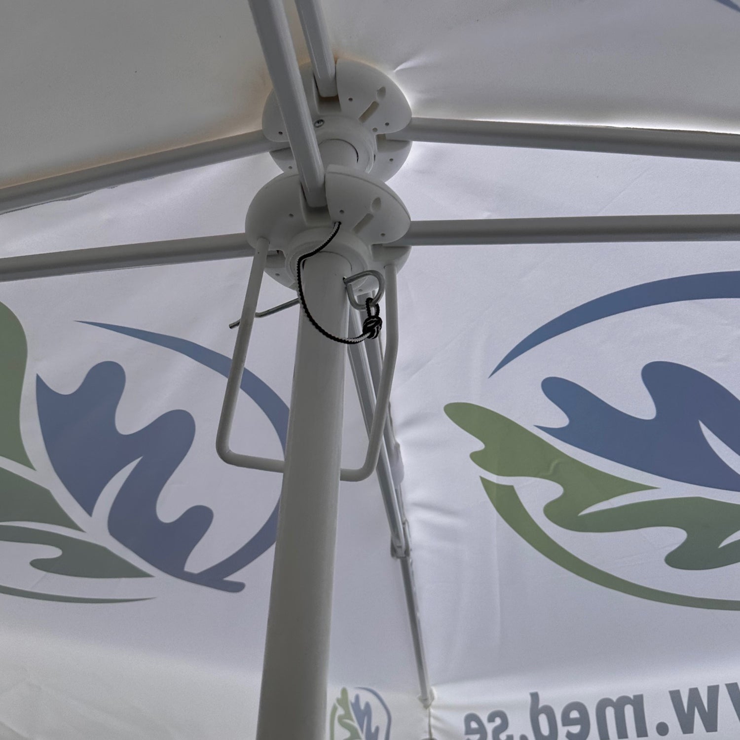 Fyrkantigt parasoll med tryck