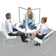 SKYDDSSKÄRM 3-DELAD BORDSMODELL