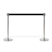 Avspärrningsstolpar silver med band 