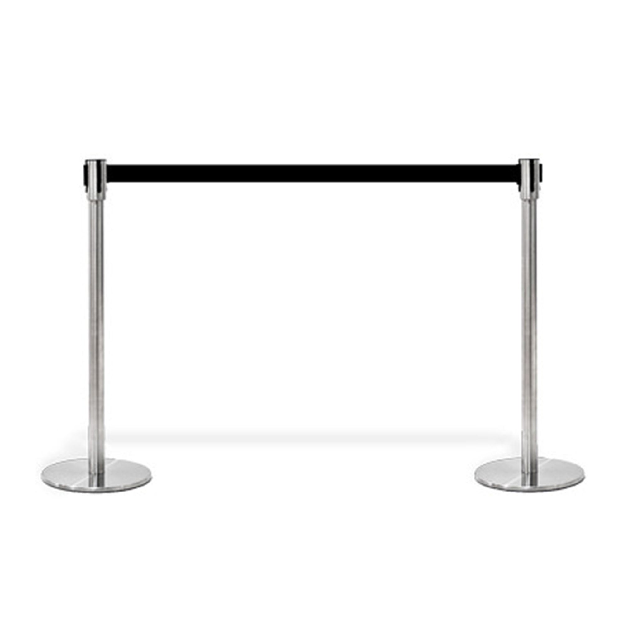 Avspärrningsstolpar silver med band 