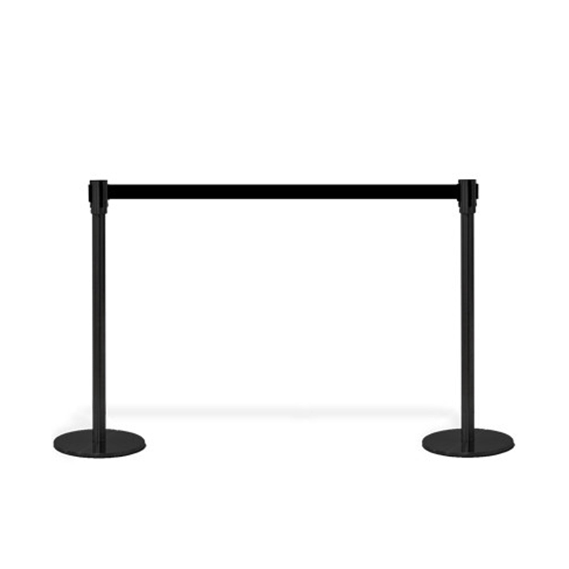 Avspärrningsstolpar svart kit med 2 st