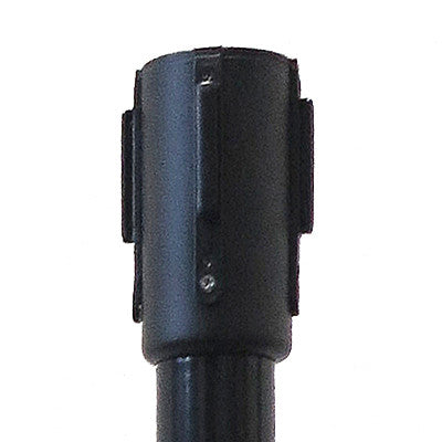 Svart avspärrningsstolpe 