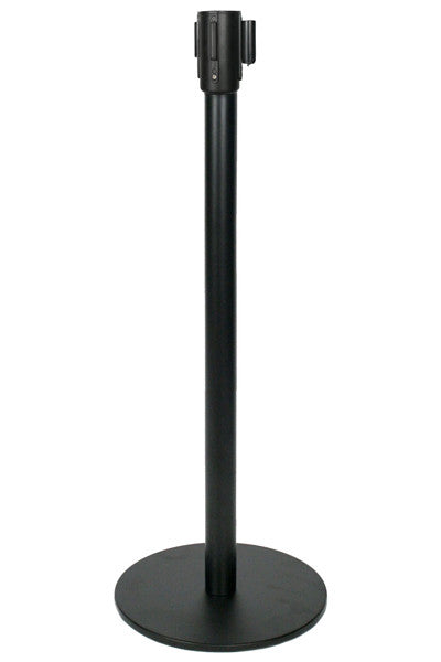 Svart avspärrningsstolpe 