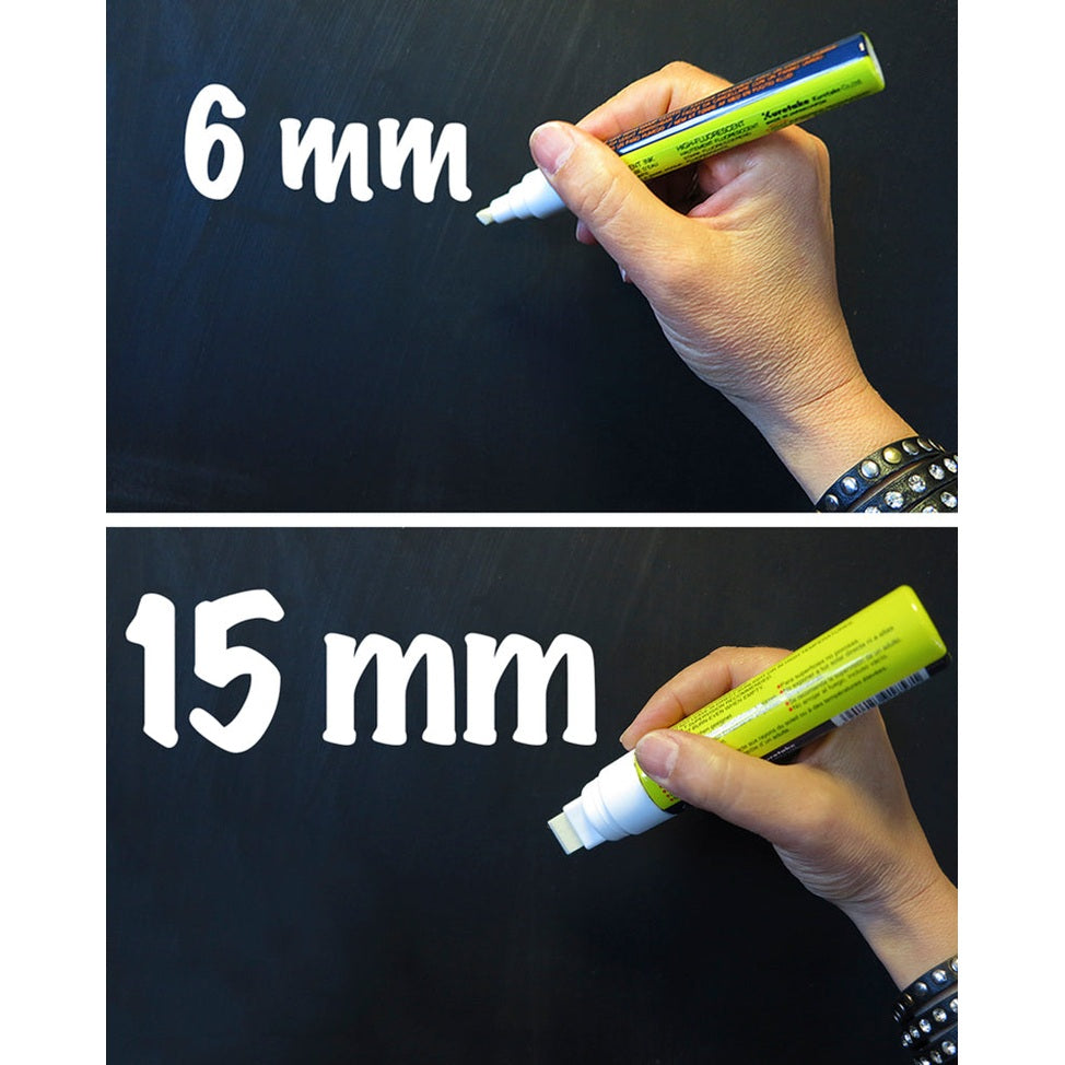 Trottoarpratare med svart Griffeltavla