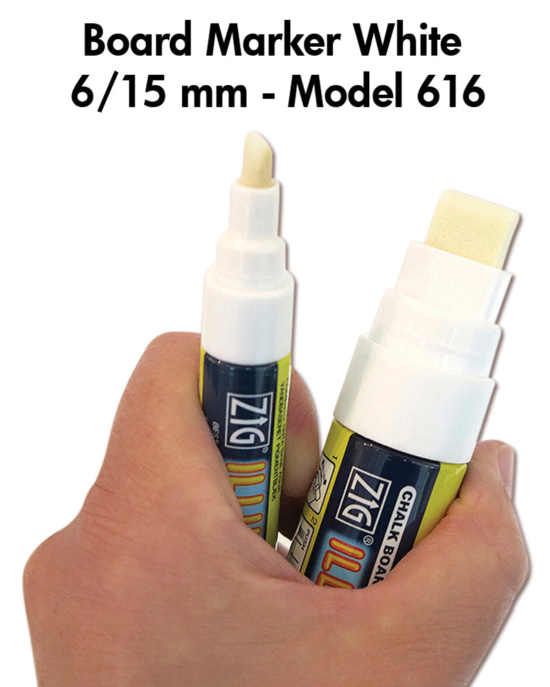 Trottoarpratare med svart Griffeltavla