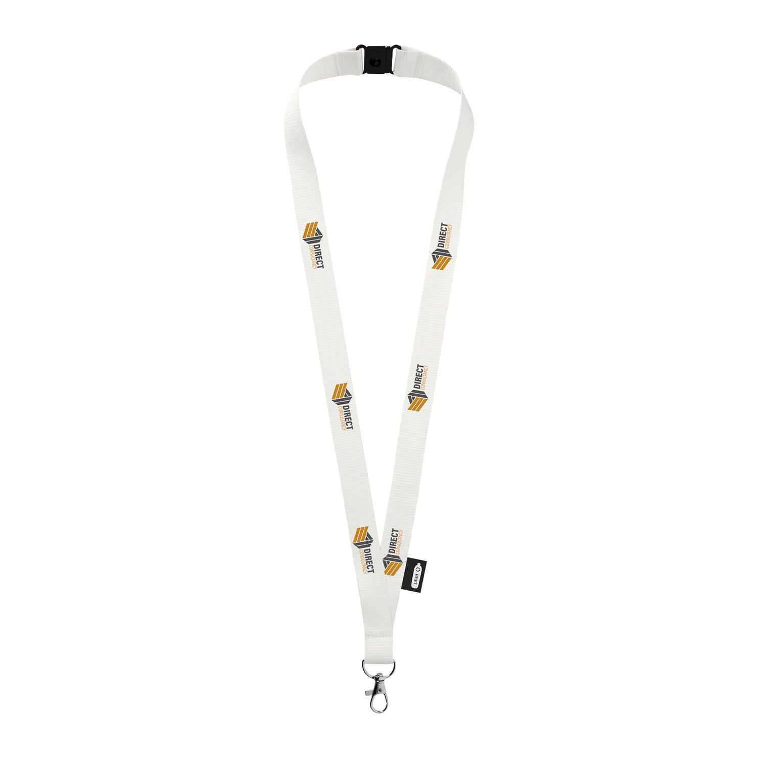 Tom nyckelband återvunnet PET med säkerhetsklämma