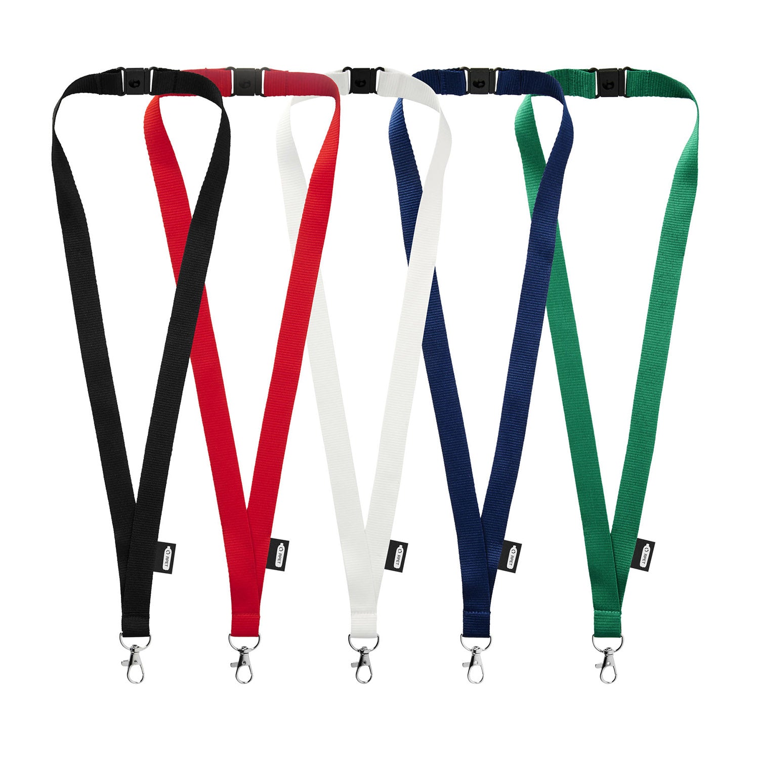 Tom nyckelband återvunnet PET med säkerhetsklämma