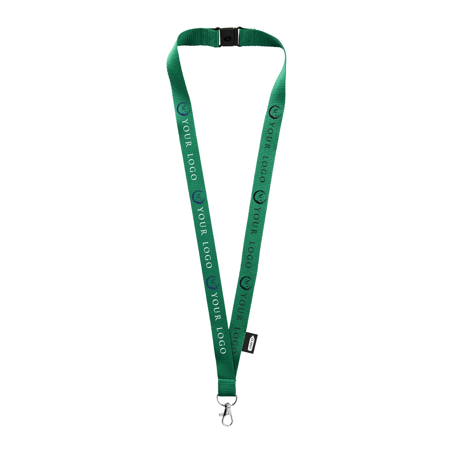 Tom nyckelband återvunnet PET med säkerhetsklämma