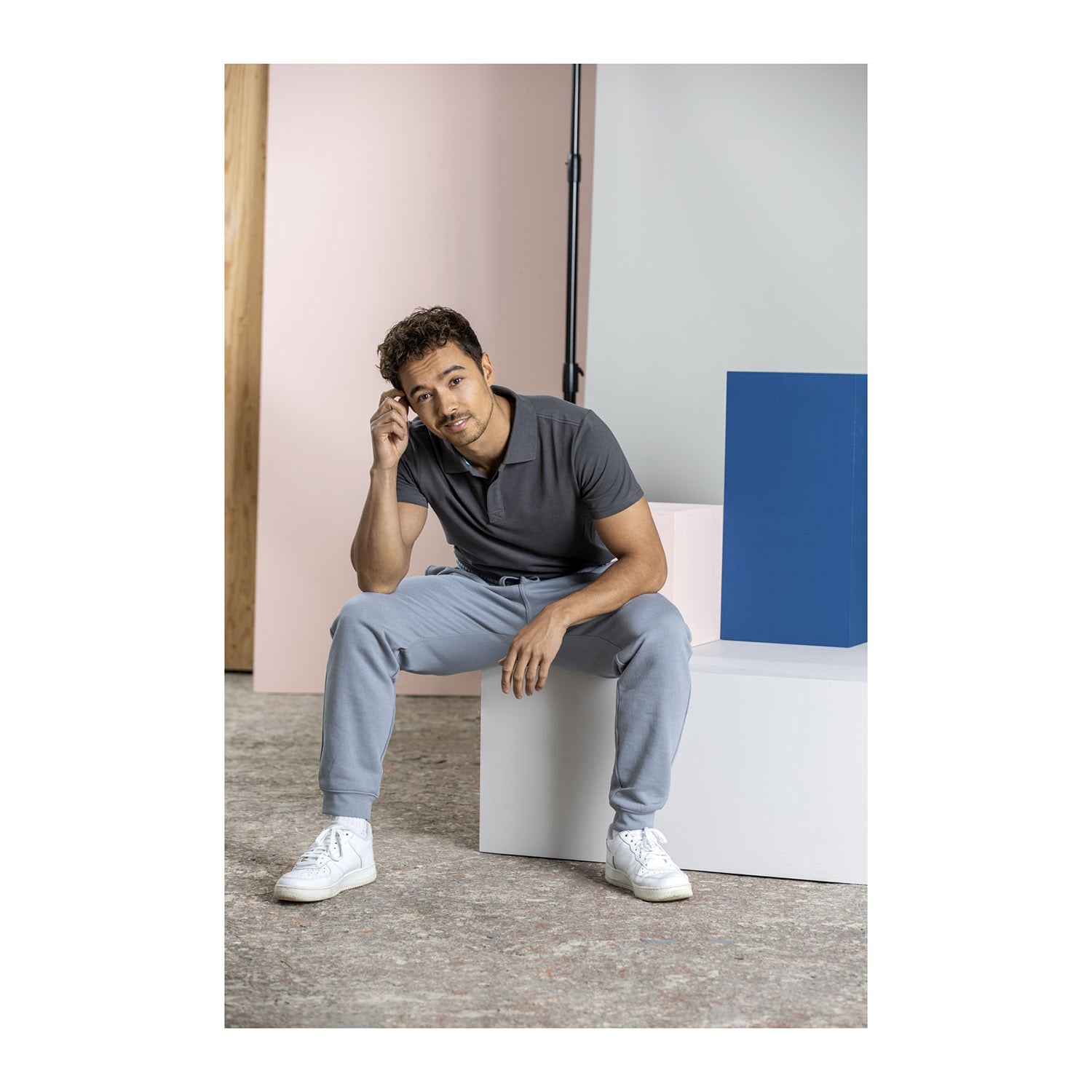 Graphite kortärmad herr ekologisk piké