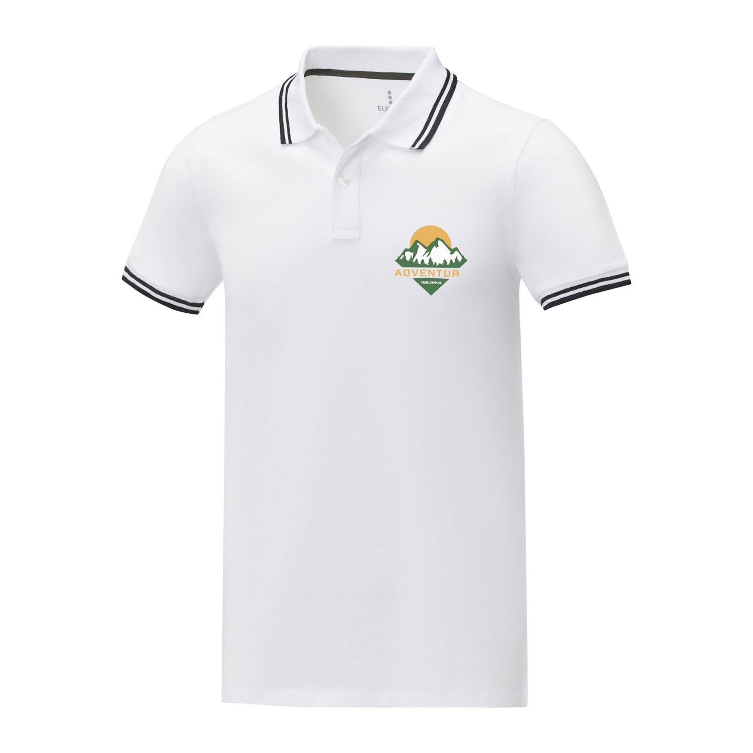 Amarago kortärmad pikétröja med tippning för män