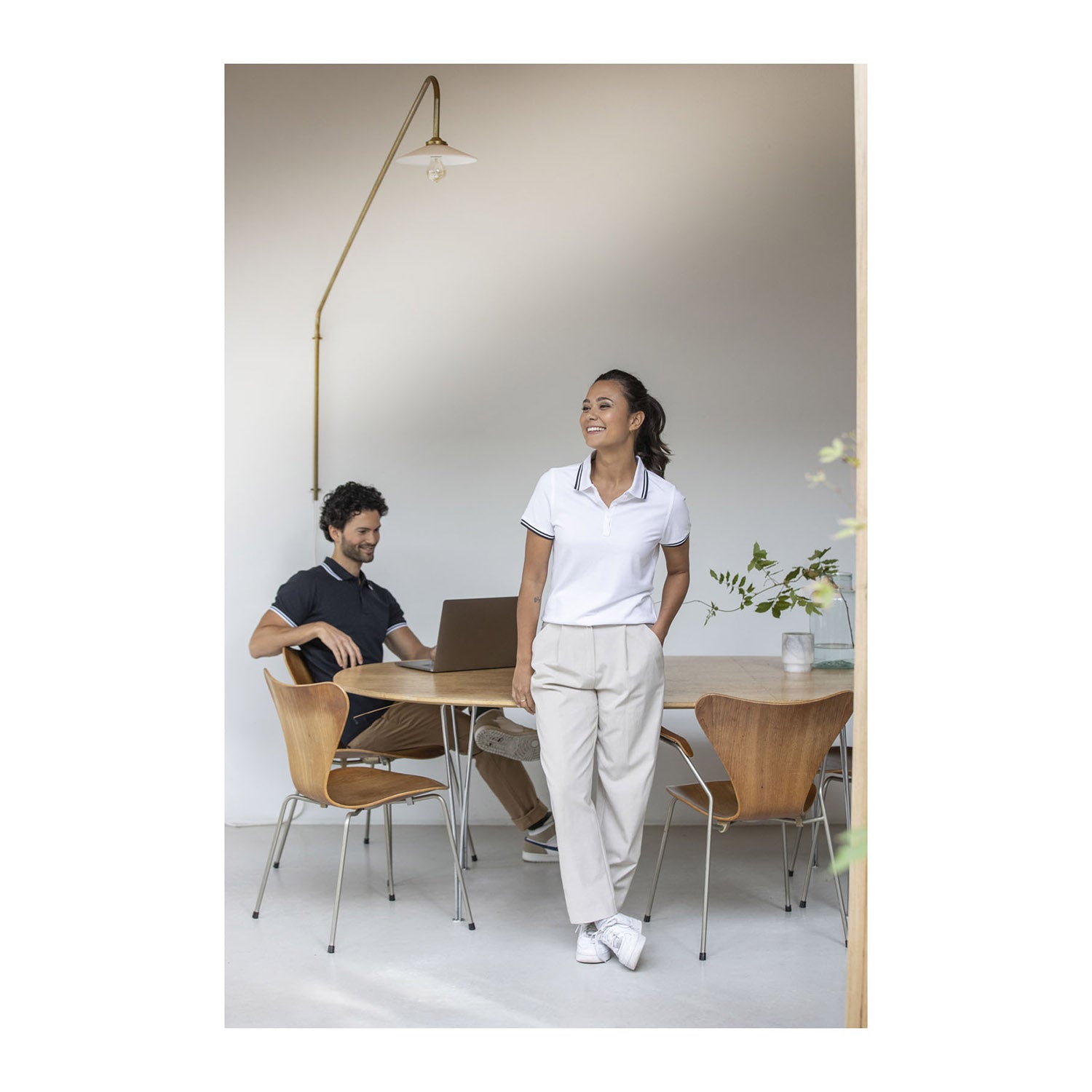 Amarago kortärmad pikétröja med tippning för dam