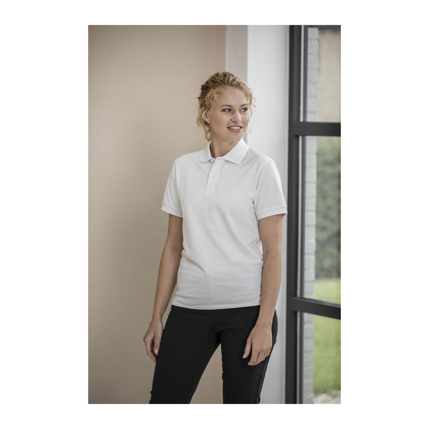 Emerald kortärmad unisex piké i Aware™-återvunnet material