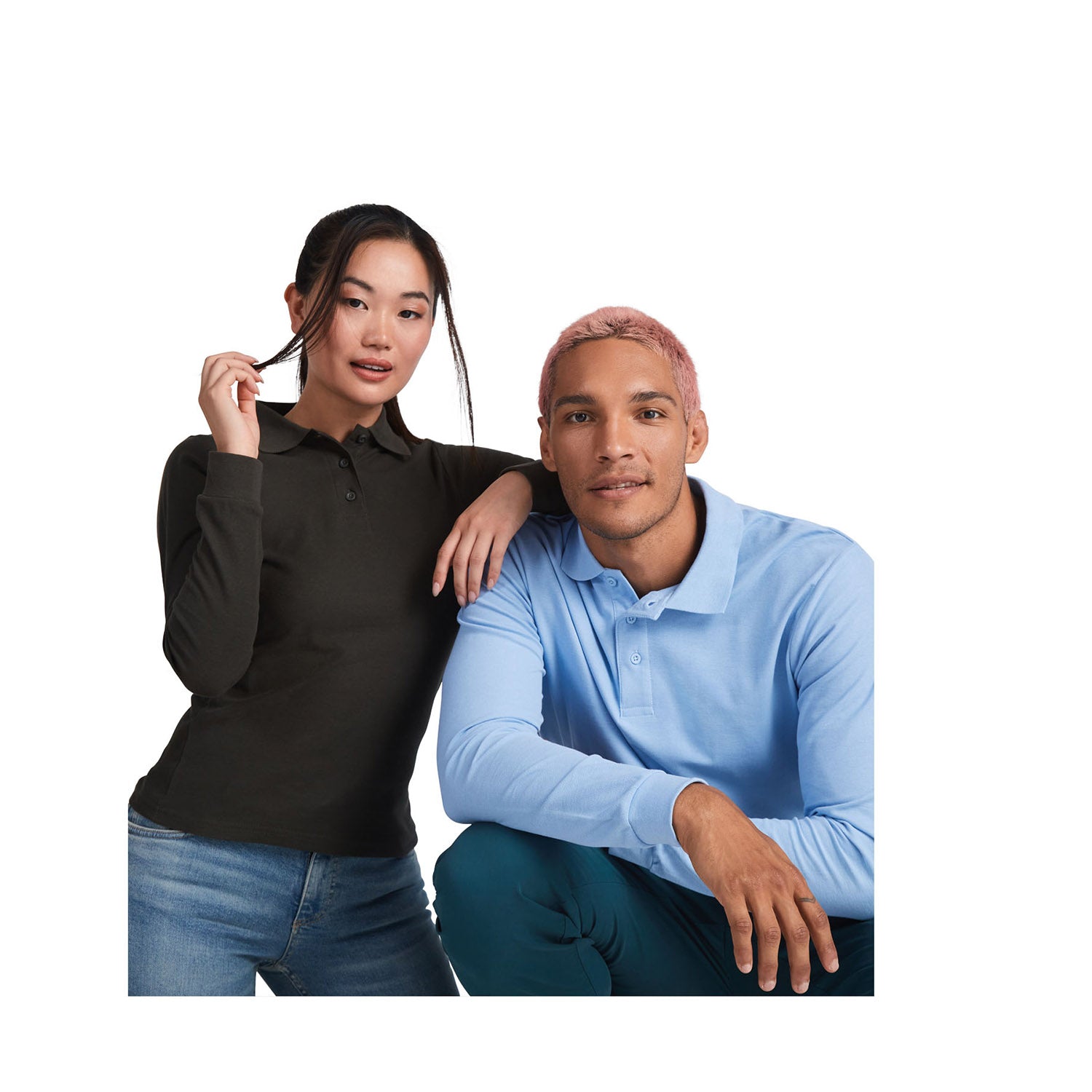 Estrella långärmad pikétröja för herr