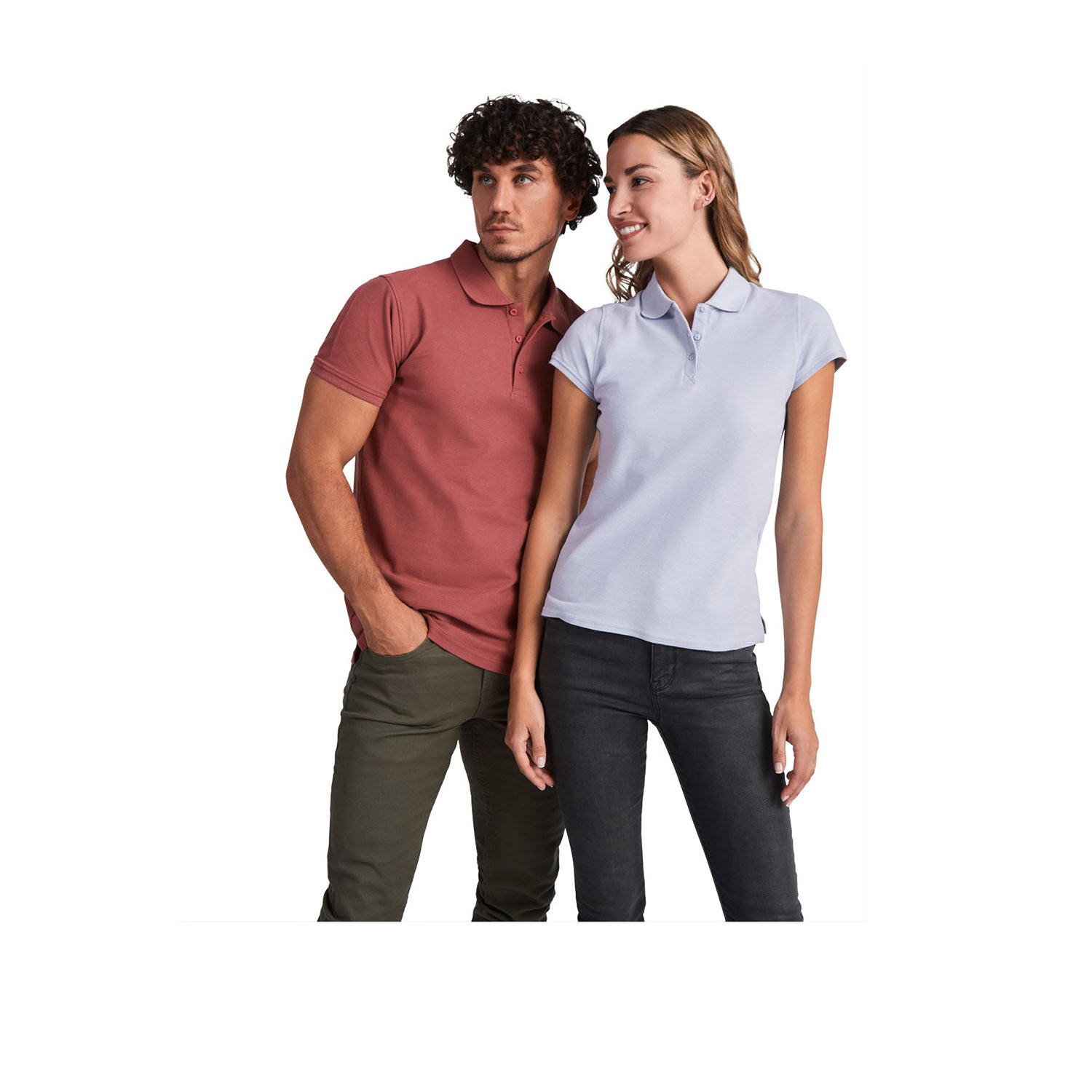 Star kortärmad pikétröja för herr