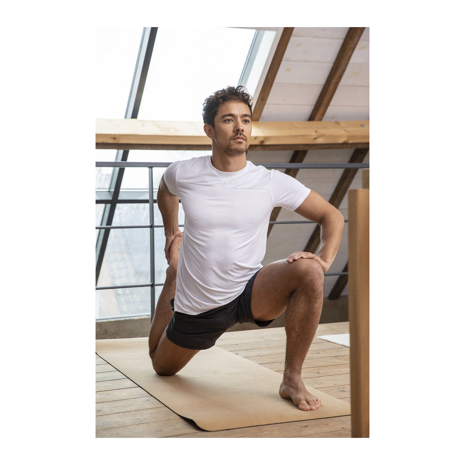 Borax GRS-återvunnen kortärmad funktions t-shirt  herr