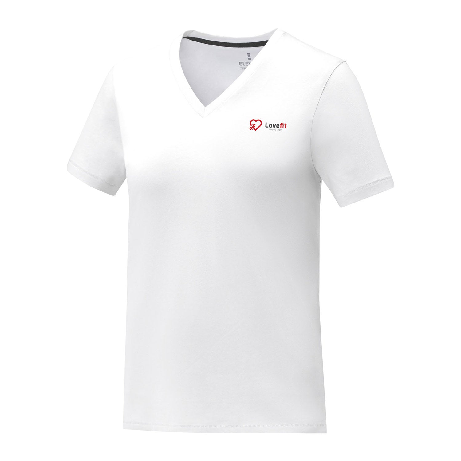 Somoto kortärmad V-ringad t-shirt till dam