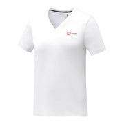 Somoto kortärmad V-ringad t-shirt till dam