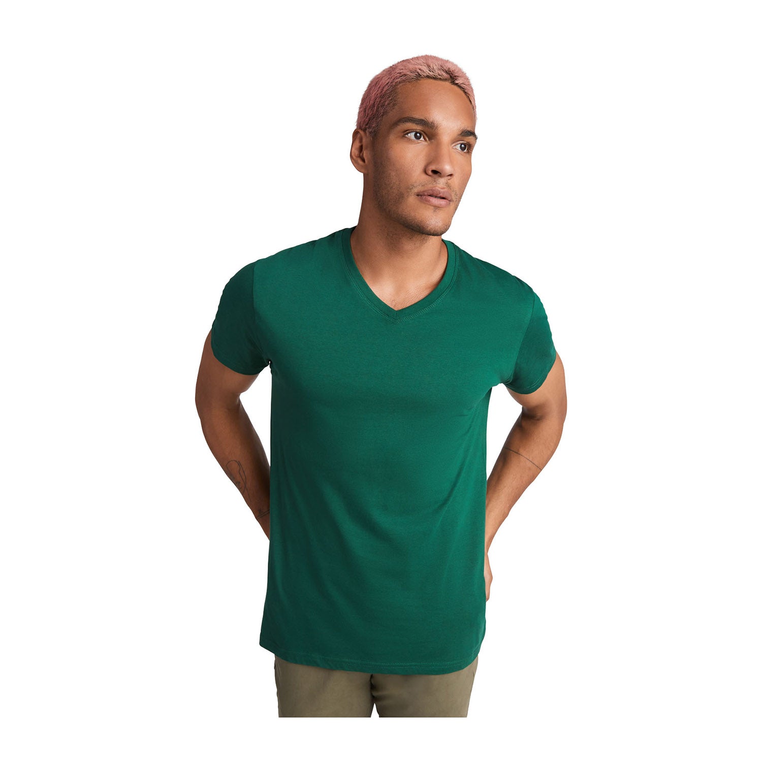 Samoyedo kortärmad v-ringad T-shirt för herr