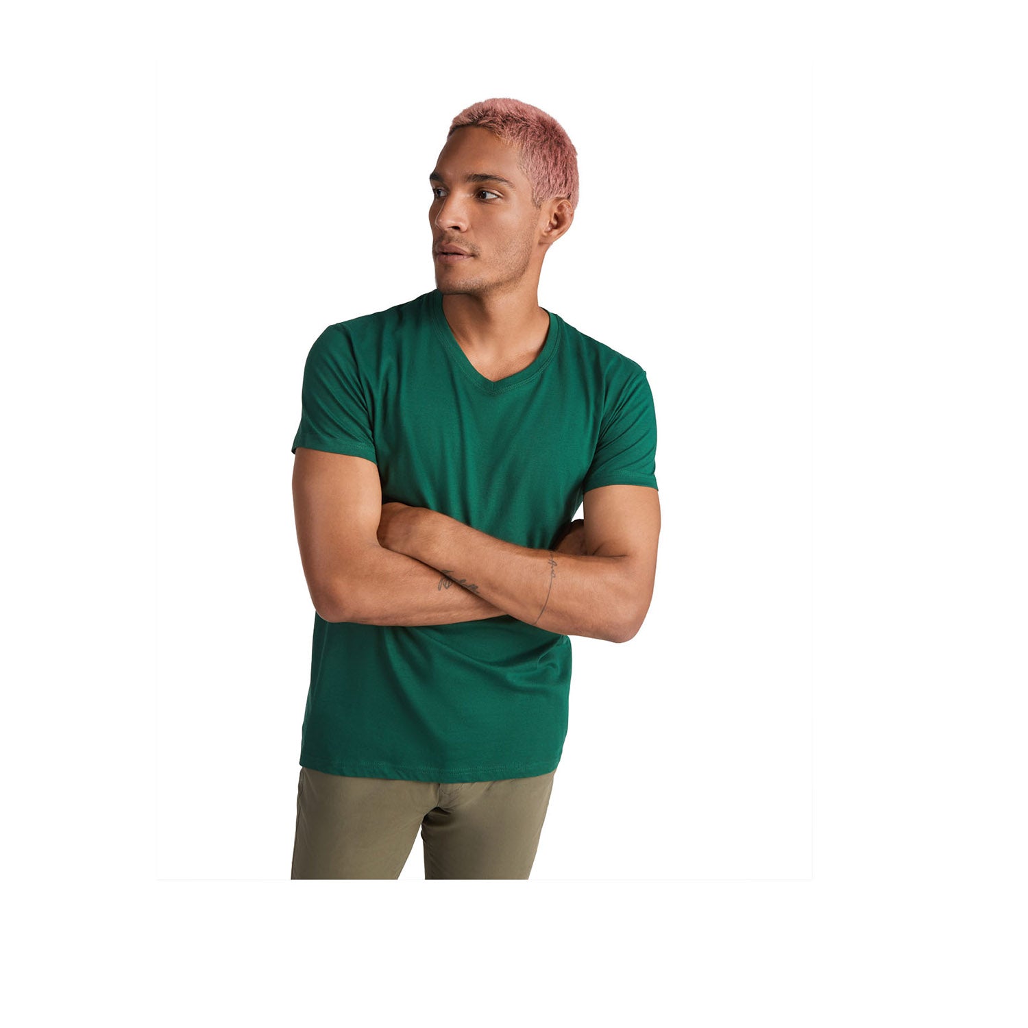 Samoyedo kortärmad v-ringad T-shirt för herr