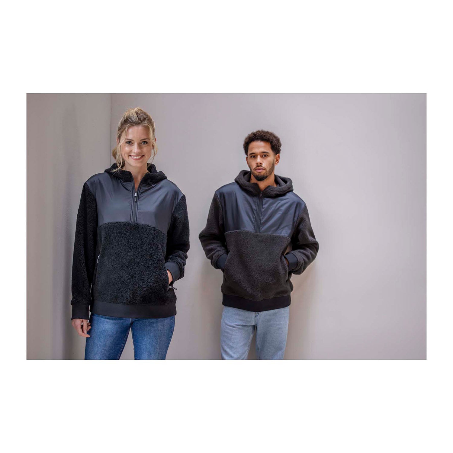 Evans unisex sherpa fleece i återvunnet material