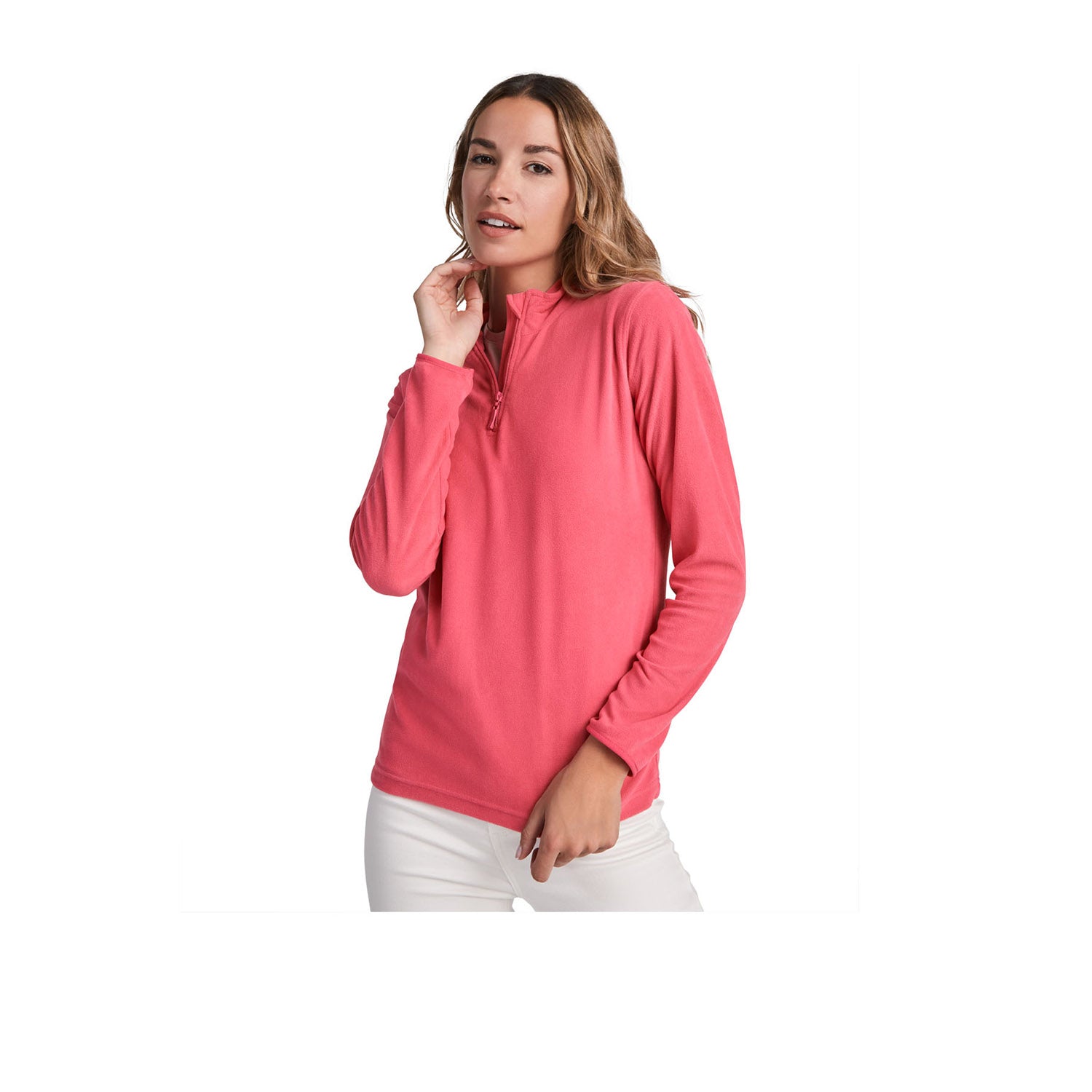 Himalaya fleecejacka med kvartslång dragkedja för dam