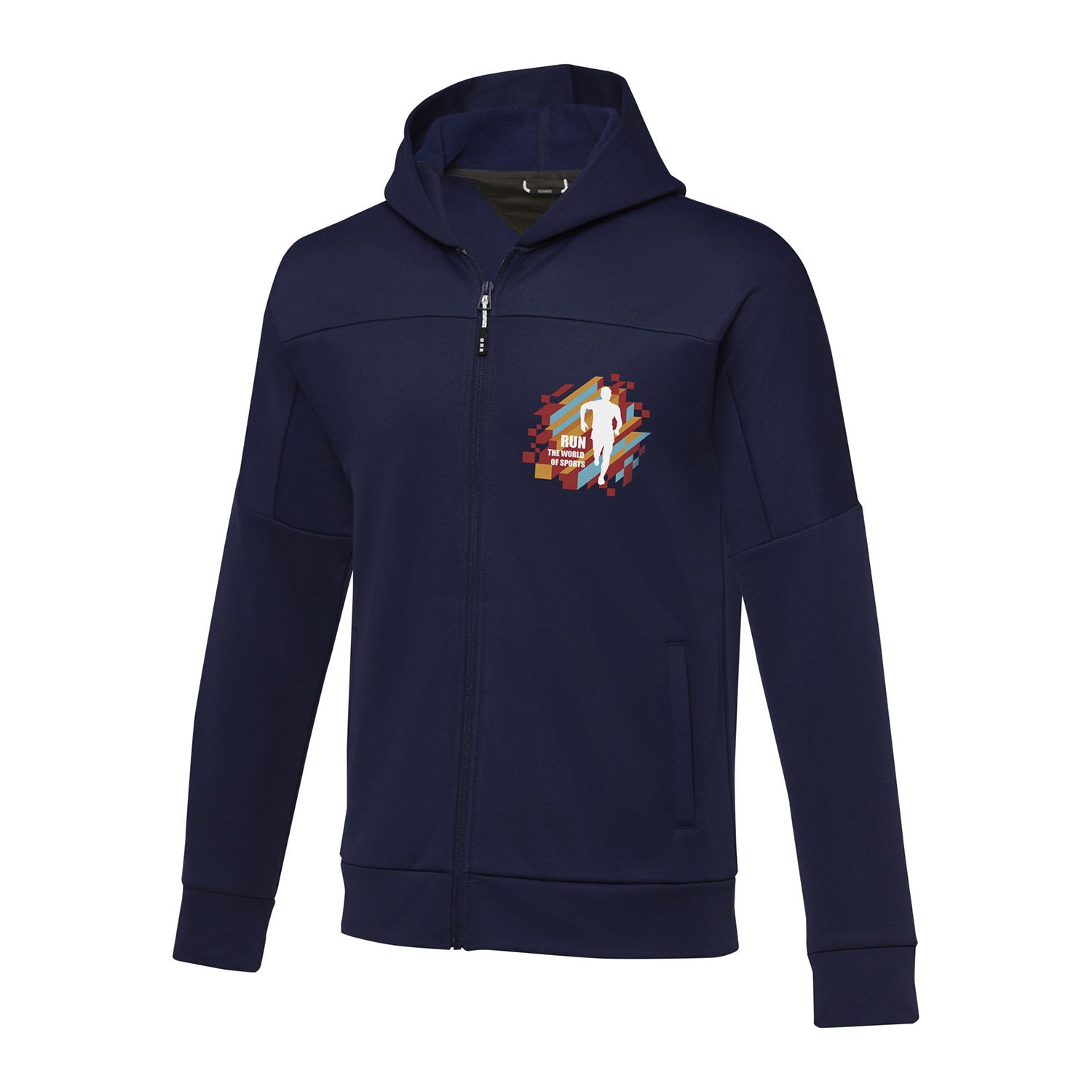 Nubia stickad herrjacka med hel dragkedja