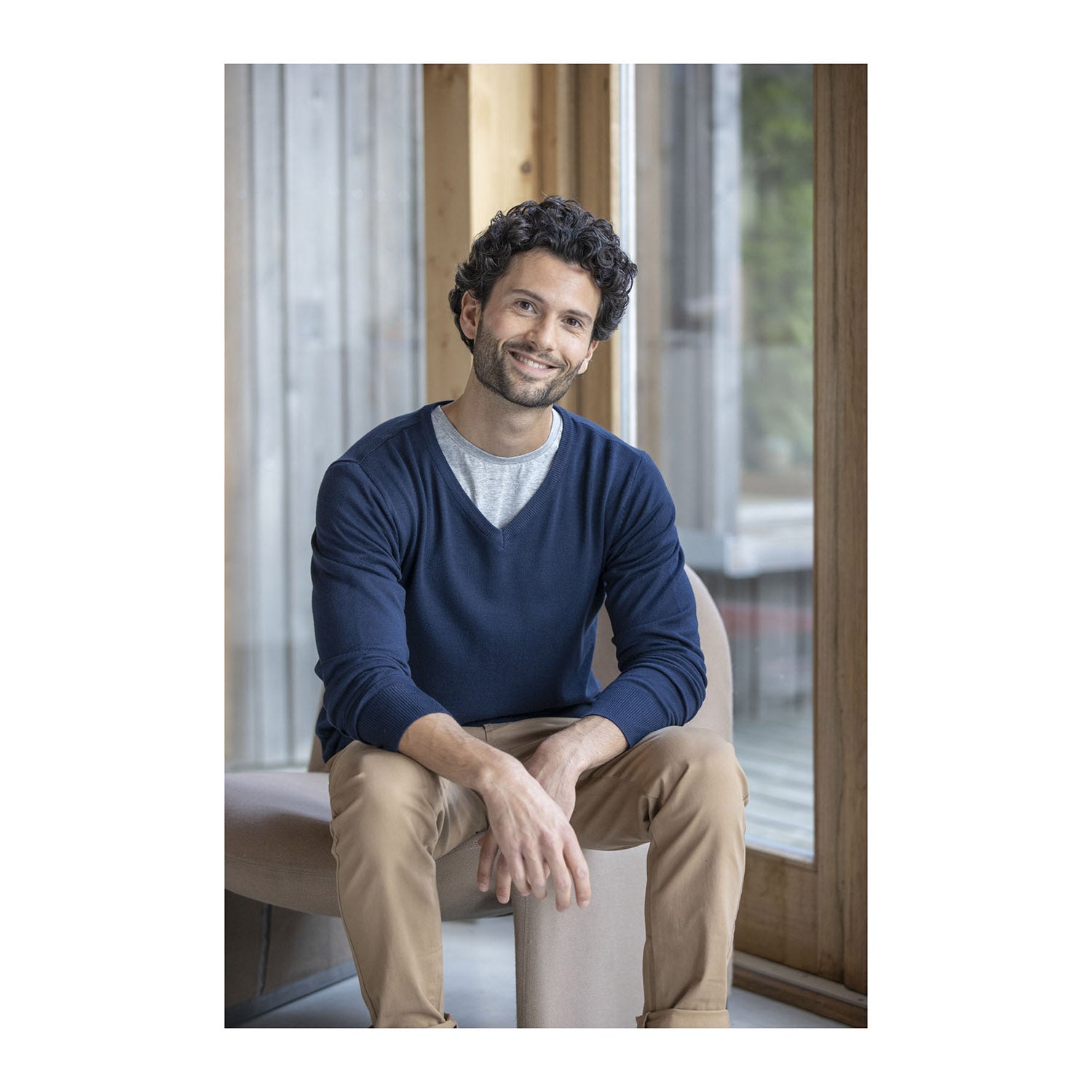 Stanton v-ringad pullover för män