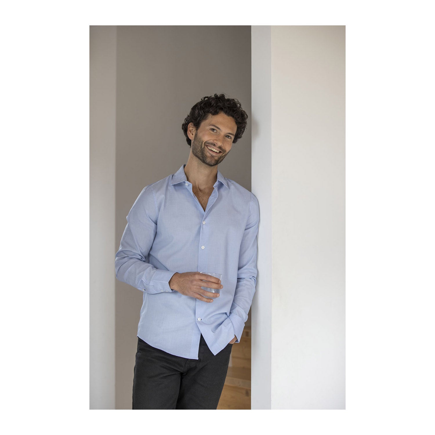 Cuprite långärmad ekologisk skjorta för herr