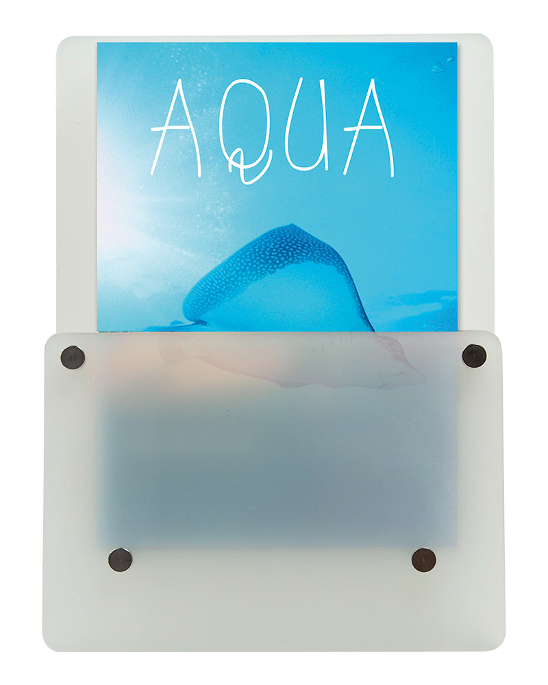 Broschyrhållare Frostat Glas 