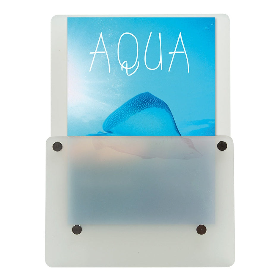 Broschyrhållare Frostat Glas 