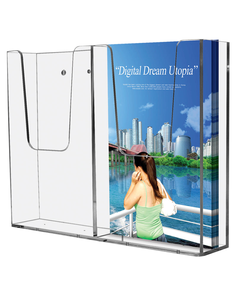 Akryl Broschyrhållare vägg 