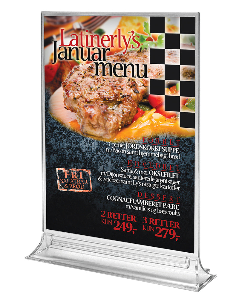 Akryl Menyställ Rakt