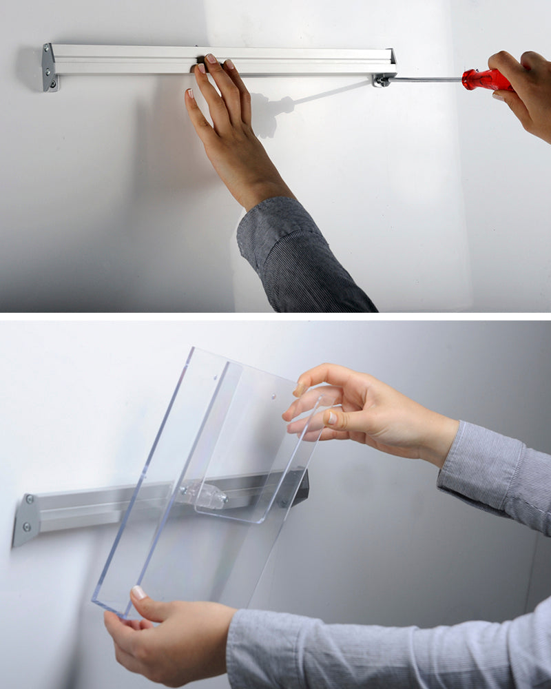 Broschyrställvägg - Alu/Akryl