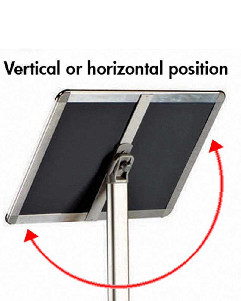 Infoställ med tavla