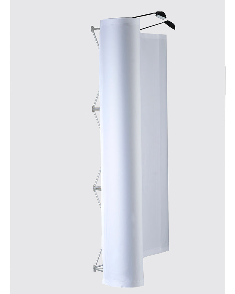 POPUP TYGVÄGG KURVAD