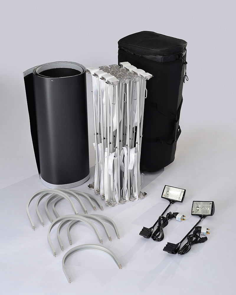 POPUP TYGVÄGG KURVAD