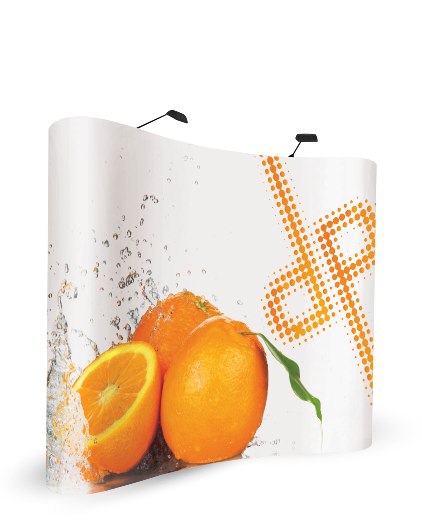 POPUP TYGVÄGG KURVAD